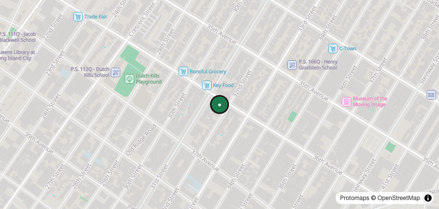 Static map showing the location of Darjeeling Kitchen & Café