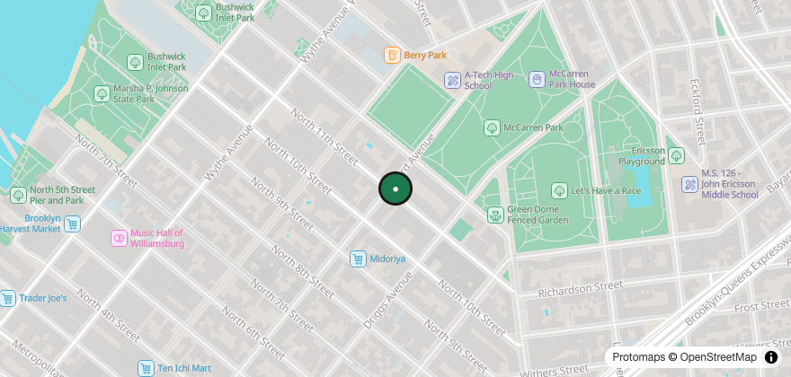 Static map showing the location of Figo Il Gelato Italiano – Williamsburg