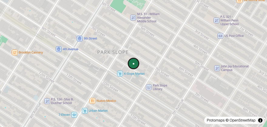 Static map showing the location of K-Slope Marketplace
