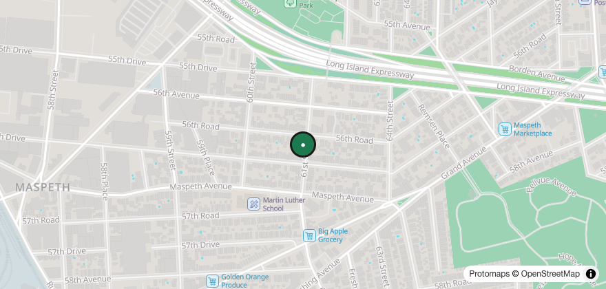 Static map showing the location of San Cafe